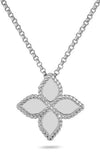 Roberto Coin Princess Flower Pendant Small White Gold (7771368AWCH0) | Bandiera Jewellers Toronto and Vaughan