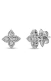 Roberto Coin Princess Flower Studs Earrings Medium White Gold and Diamonds (7771382AWERX) | Bandiera Jewellers Toronto and Vaughan