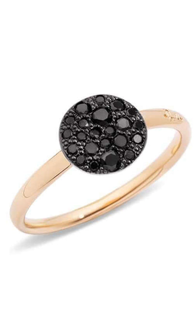 Pomellato Sabbia Ring Rose Gold and Black Diamonds (PAB4070O7000DBK00) | Bandiera Jewellers Toronto and Vaughan