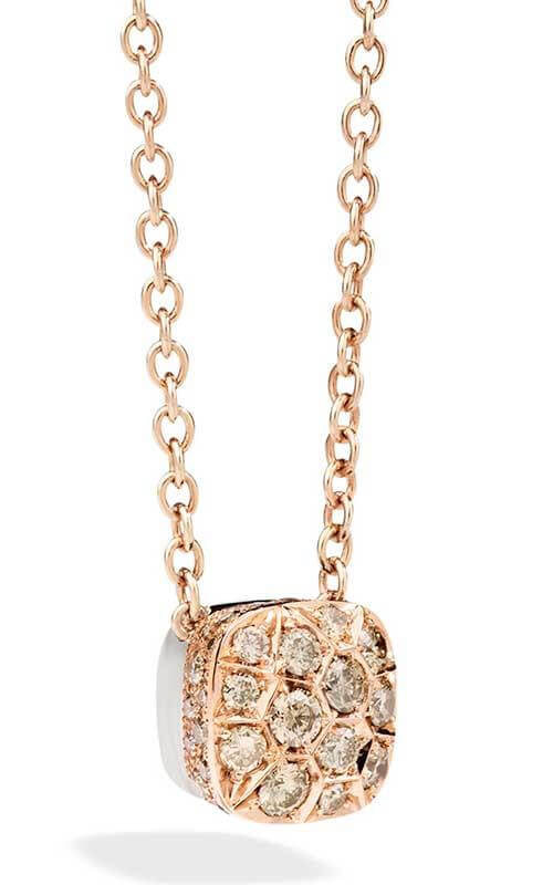 Pomellato Nudo Pendant with Chain Rose Gold and Diamonds (PCB7040O6000DBR00) | Bandiera Jewellers Toronto and Vaughan