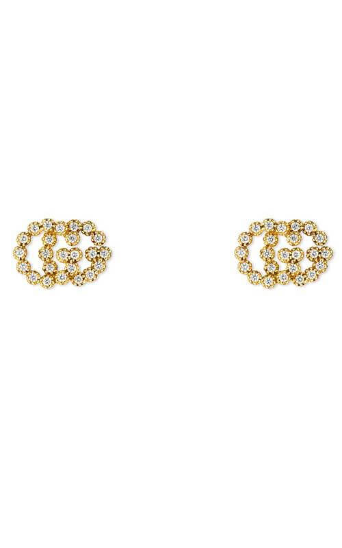 Gucci GG Running Stud Earrings 18k Yellow Gold & Diamonds YBD48167600100U | Bandiera Jewellers Toronto and Vaughan