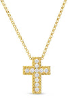 Roberto Coin New Barocco Cross Pendant Yellow Gold and Diamond (7771625AY18X) | Bandiera Jewellers Toronto and Vaughan