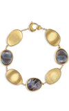 Marco Bicego Lunaria Bracelet Yellow Gold and Black Mother of Pearl (BB2099 MPB) | Bandiera Jewellers Toronto and Vaughan