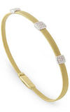 Marco Bicego Masai Bracelet 1 Row Yellow Gold and Diamond (BG731 B) | Bandiera Jewellers Toronto and Vaughan