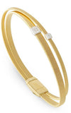 Marco Bicego Masai Bracelet 2 Strand Crossover Yellow Gold and Diamond (BG732 B) | Bandiera Jewellers Toronto and Vaughan