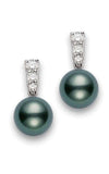 Mikimoto Morning Dew Black South Sea Cultured Pearl Earrings (PEA643BDW) | Bandiera Jewellers Toronto and Vaughan