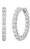 Roberto Coin Diamond Hoop Gold and Diamonds Earrings (000569AWERX0) | Bandiera Jewellers Toronto and Vaughan