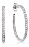 Roberto Coin Perfect Diamond Hoops 18k Gold Earrings 000602AWERX0 | Bandiera Jewellers Toronto and Vaughan
