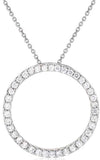 Roberto Coin Circles 18k White Gold and Diamonds Necklace 001260AWCHX0 | Bandiera Jewellers Toronto and Vaughan