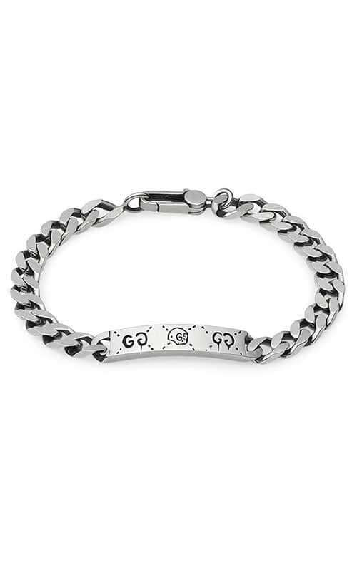 Gucci Ghost Bracelet Gourmette Aureco Black Silver (YBA455321001021)