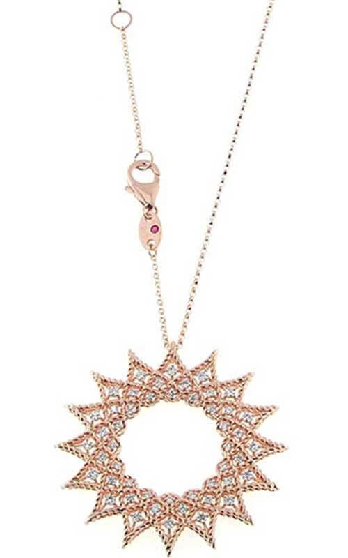 Roberto Coin Roman Barocco Starburst Rose Gold and Diamonds Necklace (7771926AX28X) | Bandiera Jewellers Toronto and Vaughan