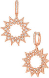 Roberto Coin Roman Barocco Rose Gold & Diamond Starburst Drop Earrings (7771926AXERX) | Bandiera Jewellers Toronto and Vaughan