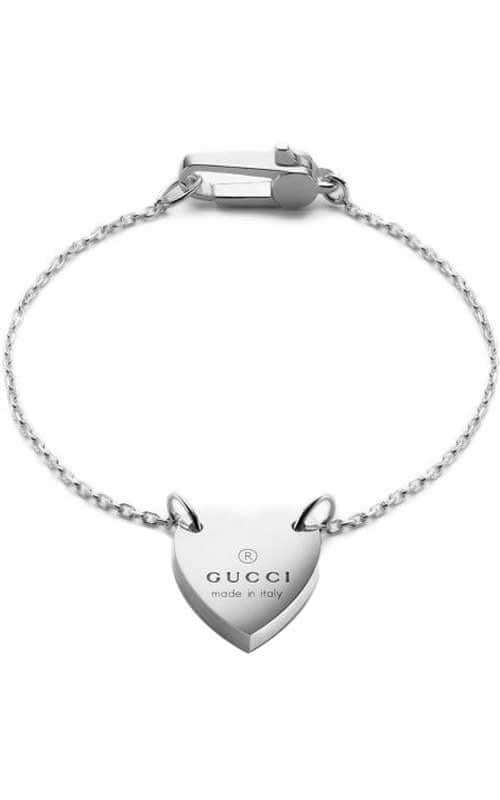 Silver gucci deals heart bracelet