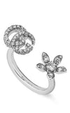 GUCCI Flora 18k White Gold & Diamonds Ring YBC582019001014 | Bandiera Jewellers Toronto and Vaughan